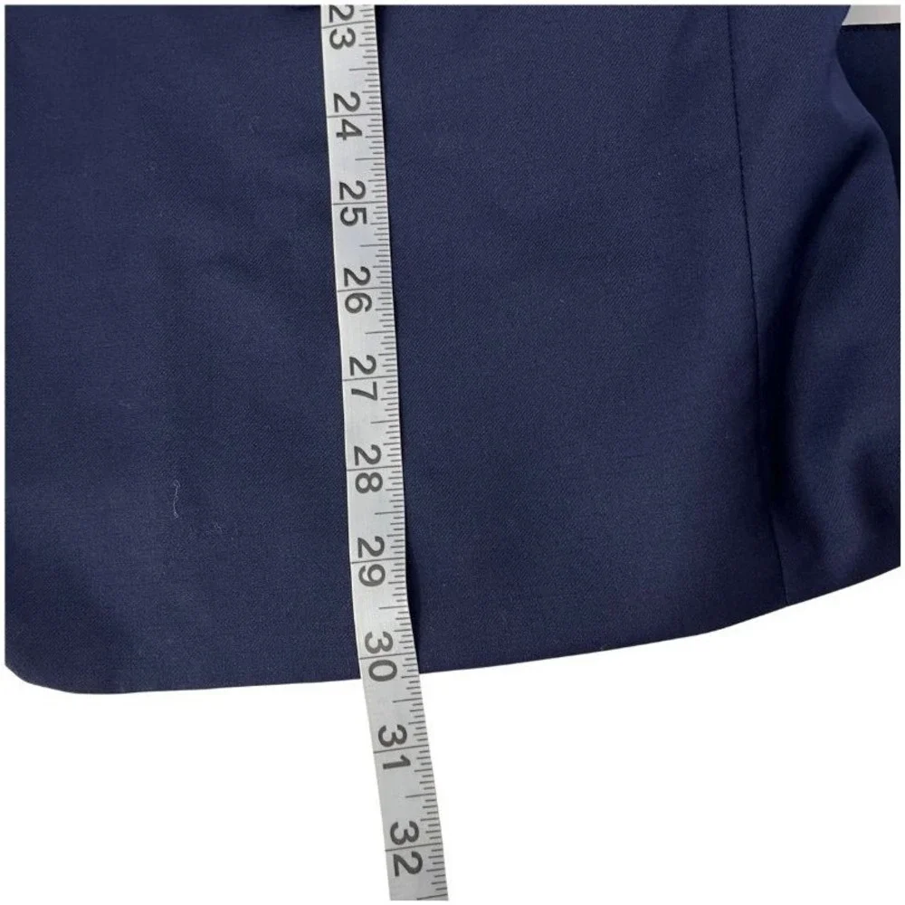 Indochino Men's Navy Wool Blazer Sport Coat 2-Button‎ Lined Floral Interior